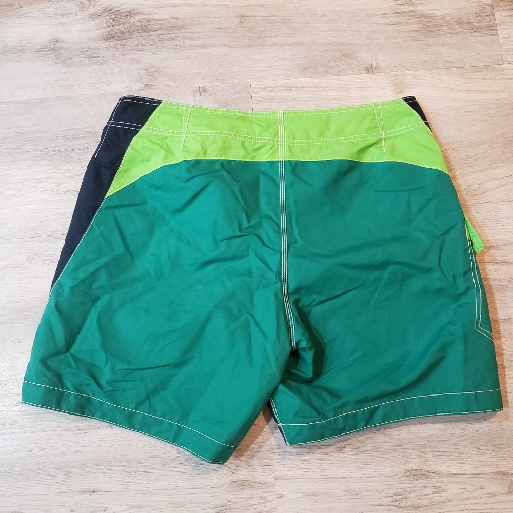 Old Navy mens large swim shorts..blue, green, and neon green. - Picture 2 of 6